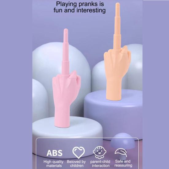 Telescopic Middle Finger Toy Funny Stress Relief Decompression Portable Gravity Finger Toy Prank Prop Kids Adults Birthday Gift