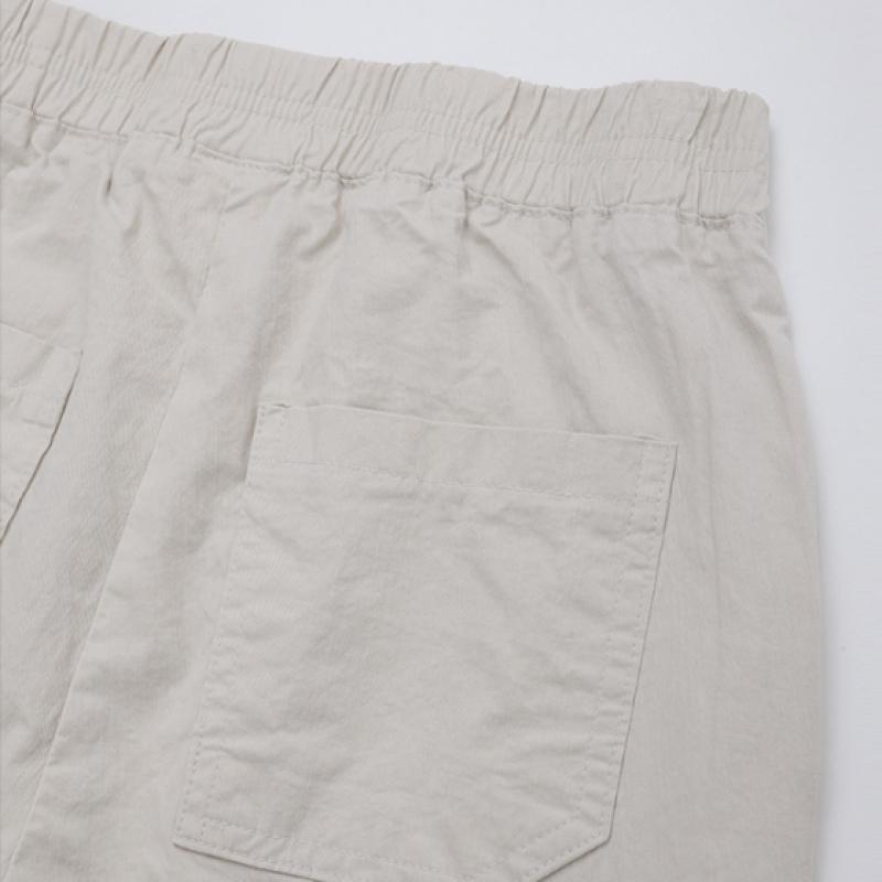 Shiz Madam Semi Wide Straight Cotton Pants P92079