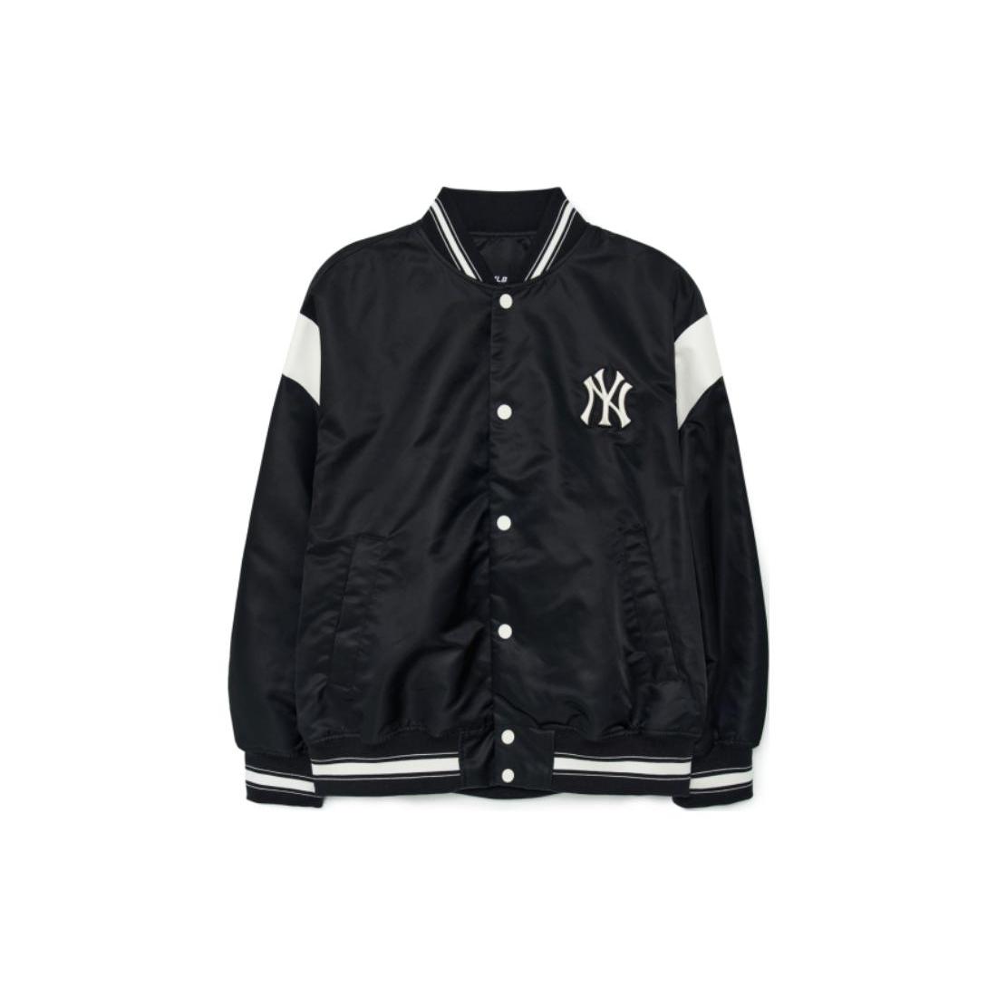 

New MLB Nylon Varsity Jackets Coats Unisex Black 3AJPV0331-50BKS M