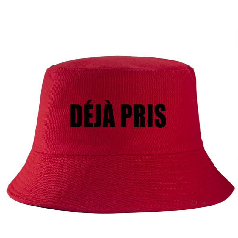 Dj Pris(e) Letter Bob Imprim Reversible Bucket Hat Women Unisex Travel Casual FisherUnisex Cap Girl Boy Cotton Panama Hat