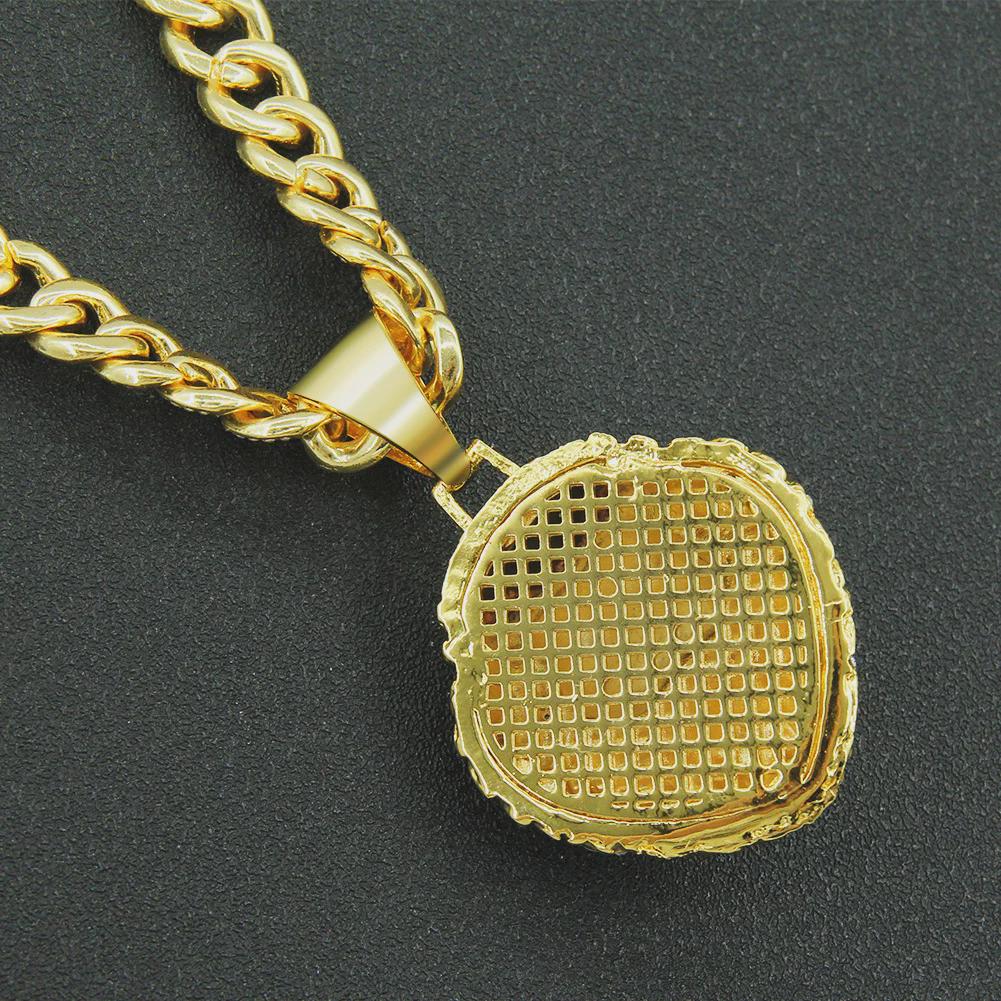 Men's Personalized 3D Diamond Lion Pendant Cuban Chain Necklace - Hip-Hop Style