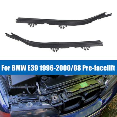זוג רצועות איטום לפנס קדמי לרכב עבור BMW סדרה 5 E39 1996-2000 לפני מתיחת פנים רצועת קישוט איטום אטם לפנס קדמי עליון