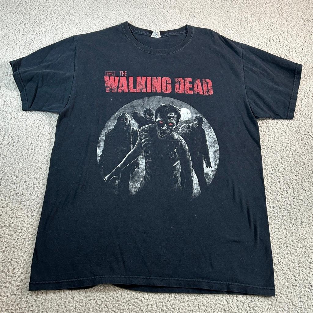 The Walking Dead AMC T Shirt Black Graphic Zombie AMC TV Show Men's Large Unisex T-Shirt