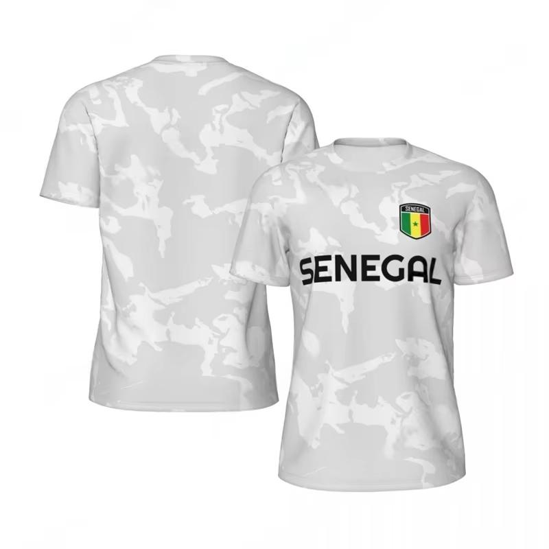 Senegal Jersey Men Women Soccer Shirt Football T Shirt Short Sleeve Sportswear Breathable Quick Dry Casual Unisex Fan Top