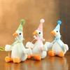 20cm Cute Fluffy Big White Goose Pendant Plush Stuffed Animal Key Chain Bag Car Accessory Gift For Friend Christmas Pendant