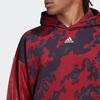 Adidas Velvet Aop Camo Hoodie Men Tops Red H25089