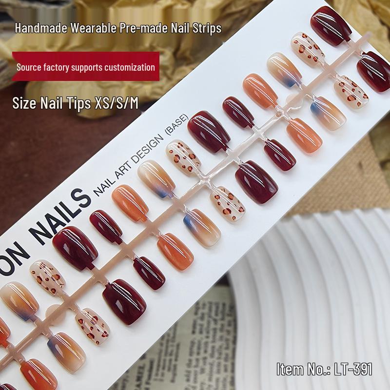 Leopard Print Cat Eye Press-On Nails - Autumn/Winter Collection