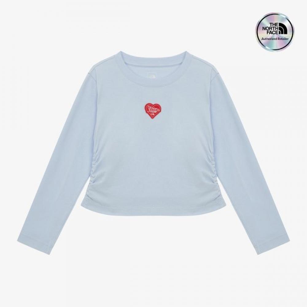 The North Face Girls Long Sleeve Tee Sky Blue Nt7tr54u SKY BLUE/150