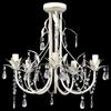 Lustre en cristal transparent plafonnier 5 feux lampe luminaire 240687