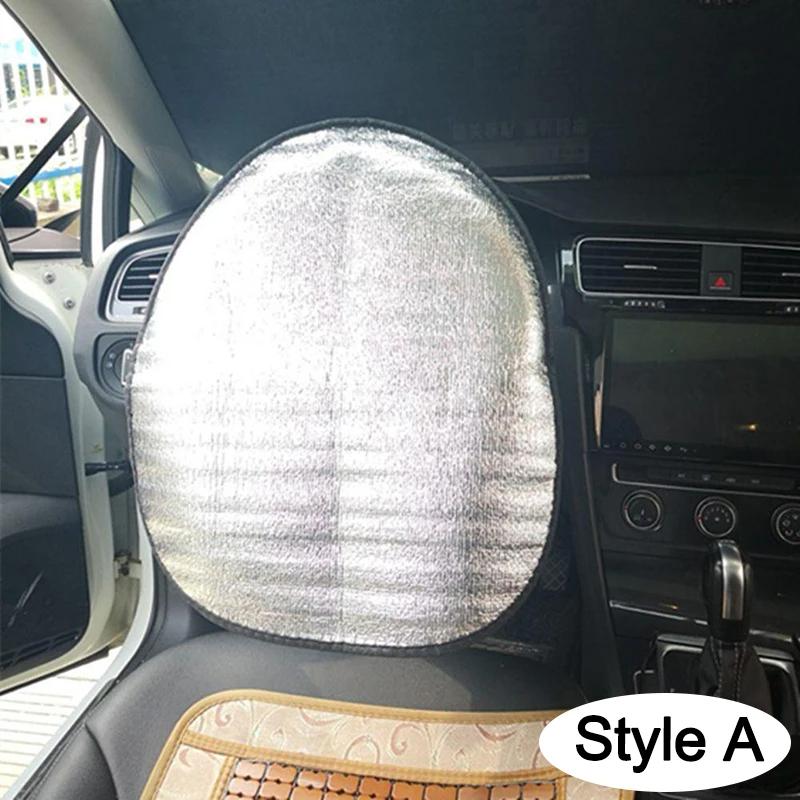 Car Steering Wheel Sun Shade Double Thick Sun Protection Foldable Anti-uv Sunscreen Car Supplies Car Steering Wheel Cover Silver