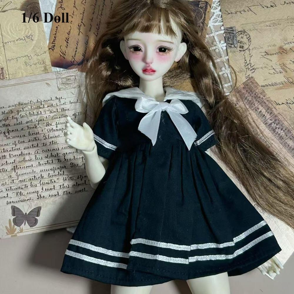 Costum de Marinar pentru Păpușă Făcut Manual, Rochie de Colegiu pentru Păpușă de Modă pentru Păpuși BJD de 1/4 1/6 30/45cm