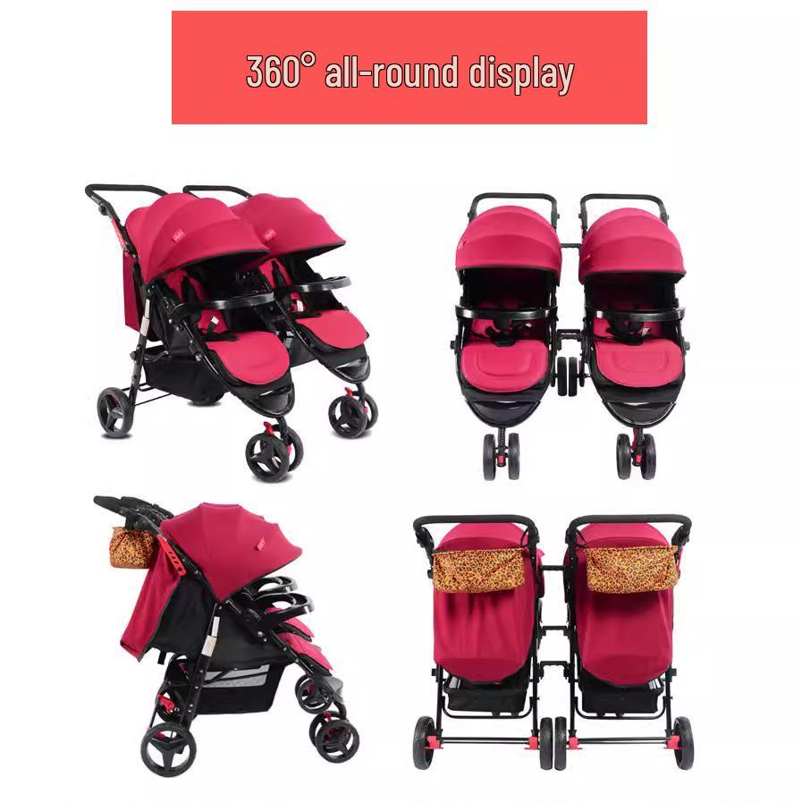 Huaying Multi-Purpose Folding Twin Stroller
