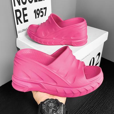 Neuankömmling Sommersandalen für Damen Bequeme Plateau-Schuhe Damen Erhöhende High-Heel-Pantoletten Damen pantuflas mujer