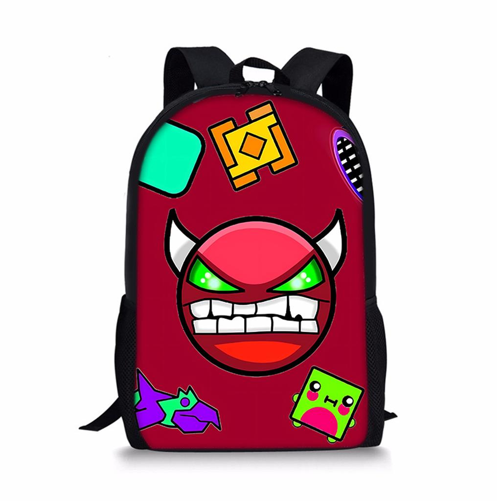 Trendige Beliebte Geometry Dash Notizbuch Rucksäcke Schüler Schultaschen 3D Druck Oxford Wasserdicht Jungen/Mädchen Laptop Rucksäcke