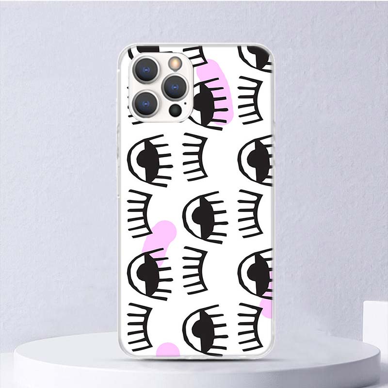 

Мягкий чехол Ferragnies Eyes Chiara для iPhone 11 12 13 Mini 14 Pro Max Apple Phone Cover X XS XR SE 7 Plus 8 + 6 6S 5S Funda Coque iPhone 7 Plus