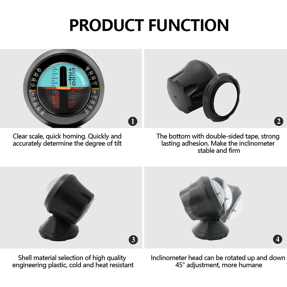 Car Mini Slope Meter Portable Angle Slope Level Meter Finder Balancer Car Vehicle Inclinometer Angel Level Finder Tool Traveller