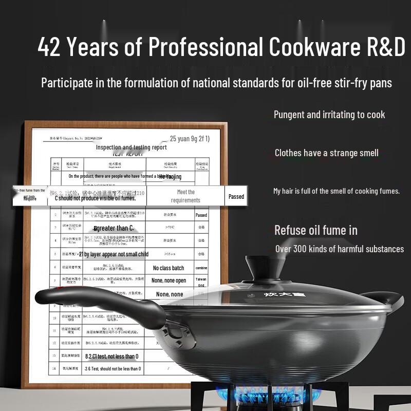 COOKER KING Titanium Ceramic Smokeless Wok