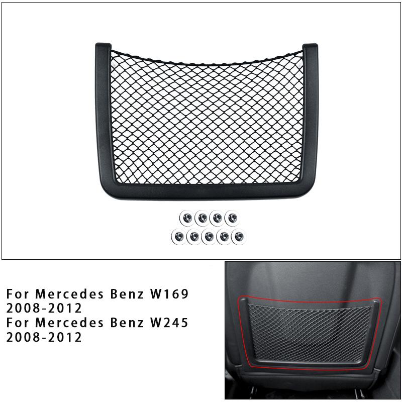 For Mercedes Benz A-class B-class V-class W245 W246 W247 Seat Backrest Clip GLA CLA Vito Seat Rear Storage Mesh Cover W245 Black