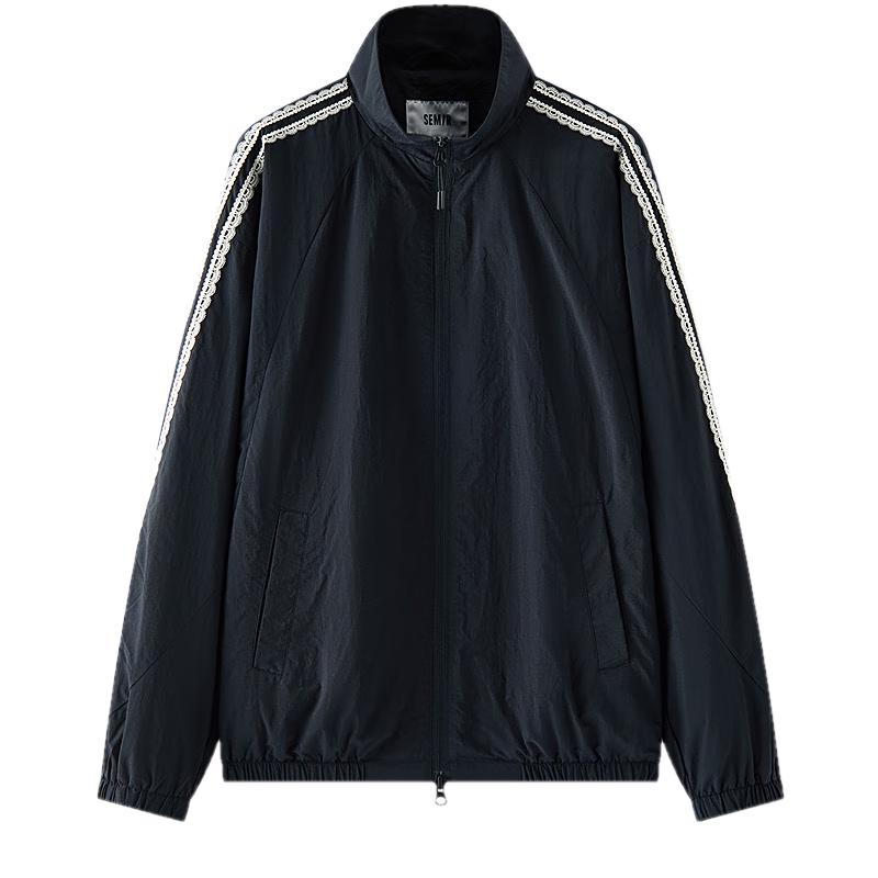 

Semir Women s Oversized Stand-Collar Sporty Lace Jacket S