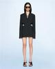 Elegant Designer Hollowed-Out Waist Slim-Fit One-Button Little Black Suit Dress