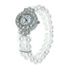 Japanese & Korean Style Pearl Rhinestone Heart Bracelet Watch - Women's Quartz Watch