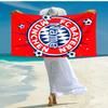 Personalized customized proof beach towel with Bayern Munich pattern - soft, absorbent, quick-drying, perfect swimming, camping&bathing