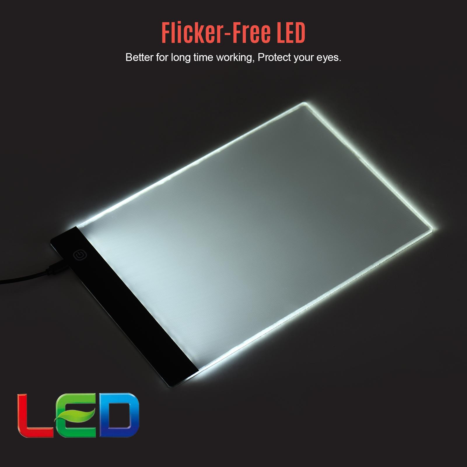 

A4 Copyboard Ultra thin LED Light Pad Adjustable 3 Levels Brightness Drawing Board USB Powered for Artist Animation