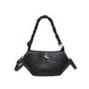 Large Capacity Shoulder Bag for Women Fashion Solid PU Bag Delicate Handle