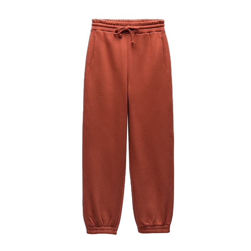Spring New Arrival Basic Style Cotton Blended Hooded Sweatshirt 3199629 High Waist Flannel Jogger Pants 3199630