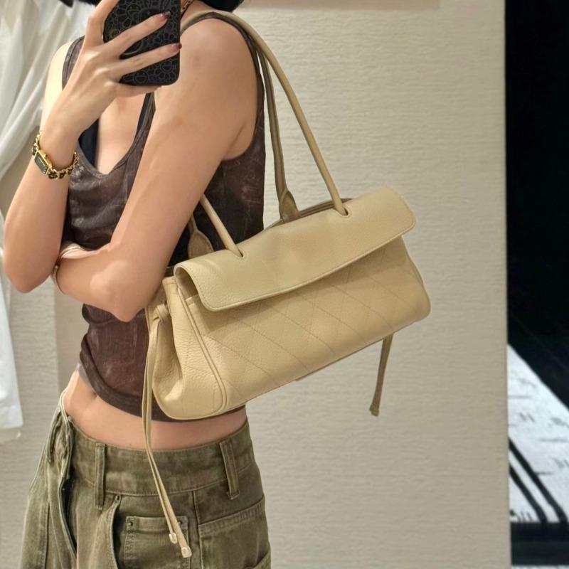 Nuova borsa a baguette in pelle bovina primo strato più venduta borsa a tracolla con manico lungo borsa tote in pelle a rombi