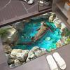 Illusion Pool Otter Doormat 3D Design, Otter Swimming, Strong Water Absorption