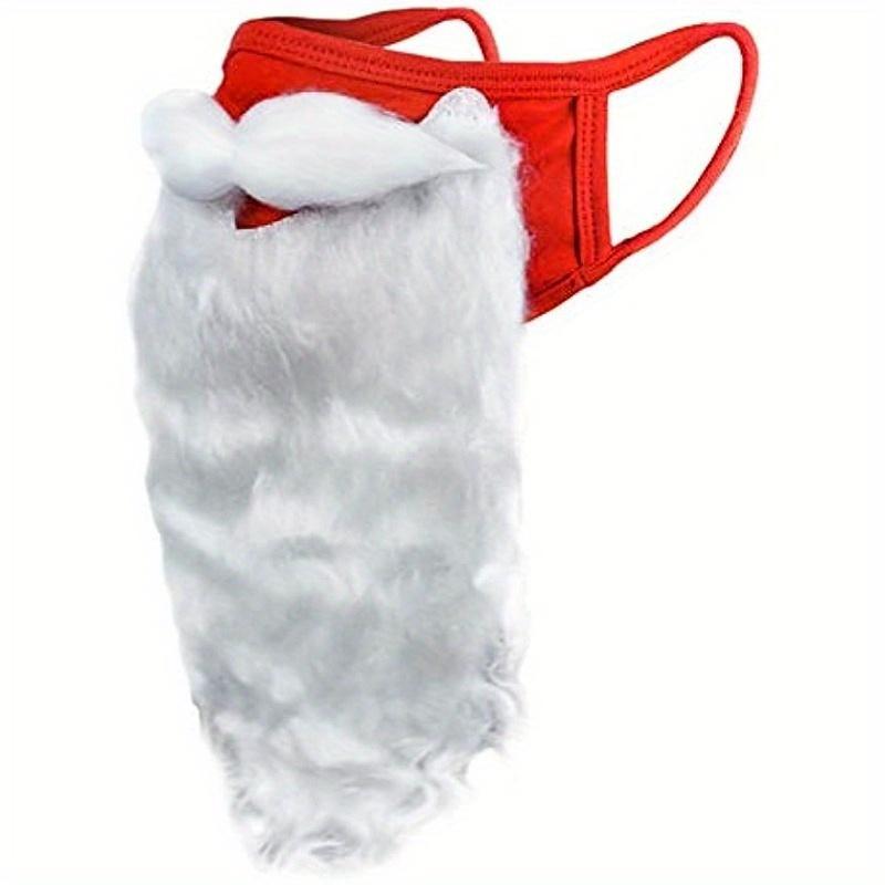 Christmas Decoration 3D Santa Claus Beard Masks Adult Unisex Funny Reusable Santa Beard Face Cover Shield for Xmas Cosplay Party красный