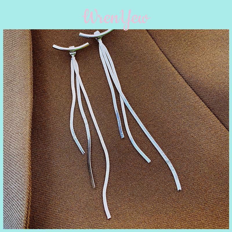 Alloy Chain Drop Earrings With Electroplating For Stylish Casual Wear And Gift Idea