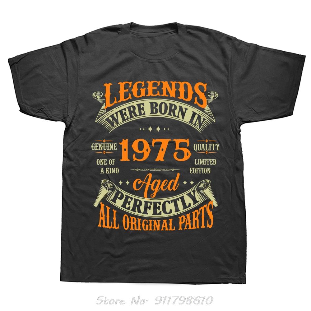 Funny Men Clothing Vintage 1975 Limited Edition Oversized T-shirt Summer Streetwear Cotton Tshirt Birthday Gifts Fitness T Shirt