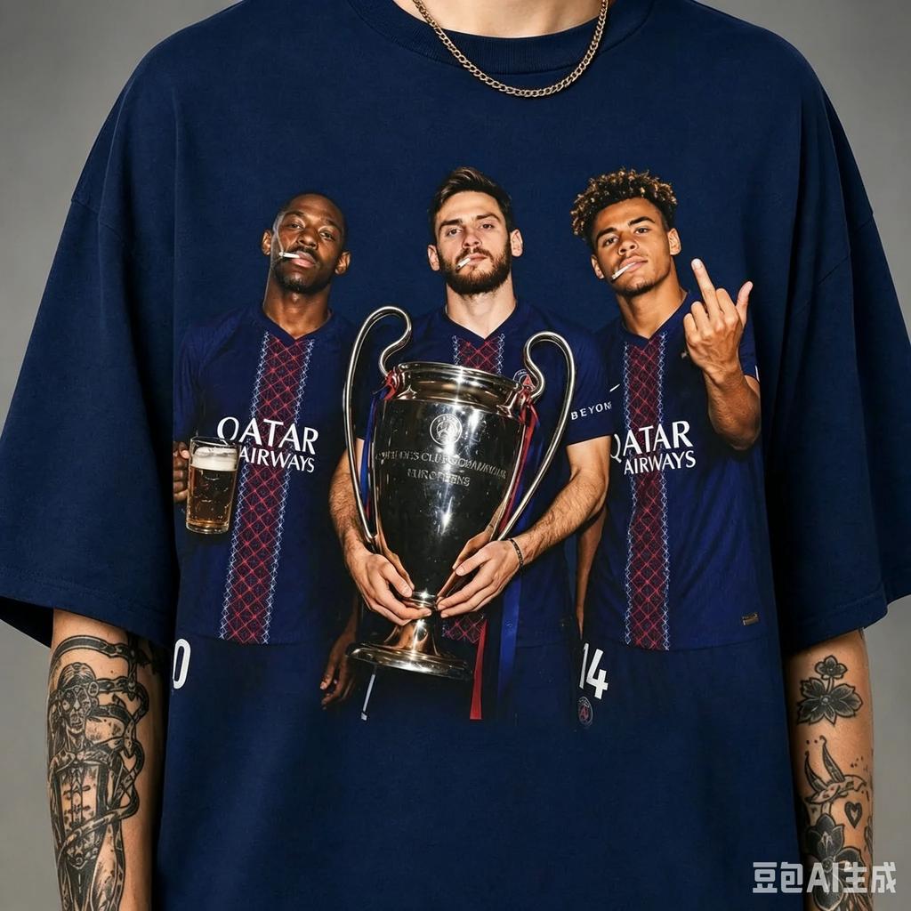 T-shirt de Football Champions Hommes et Femmes Vêtements d'Été Mode Col Rond Manches Courtes T-shirt Streetwear