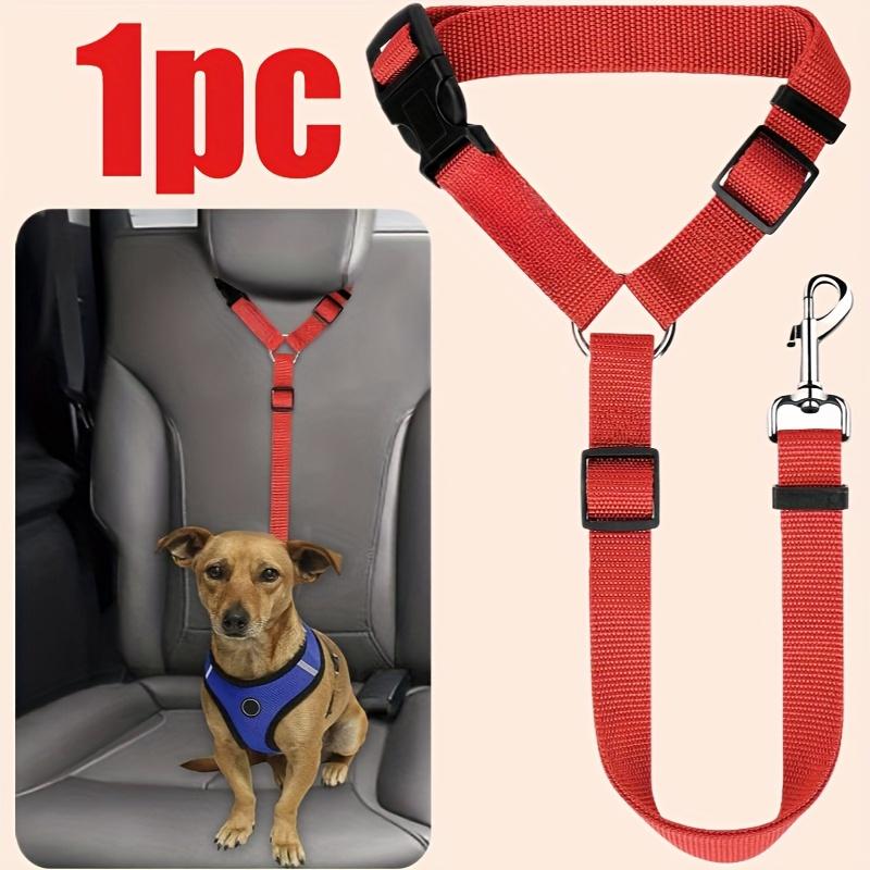 1pc Adjustable Dog Car Seat Belt Safety Harness with Cloud Pattern-Durable Pet Restraint Strap for Travel,Hand Wash Only