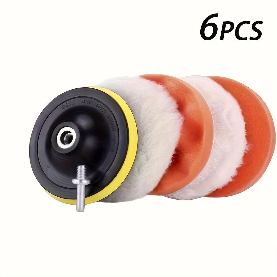 

4-5Inch Car Polishing and Waxing Set, 100mm Multi-Functional Buffing Pads Kit - Soft Sponge, Wool Pad, and Ball Polishing Disc оранжевый