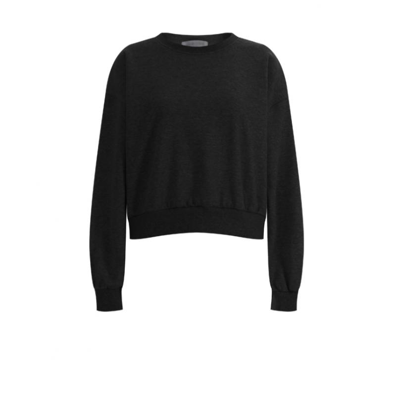 Shop Women Round Spring Transition Crop Back Slit Sweatshirt Tss Wsh 11831