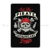 Let The Pirate Shenanigans Begin Crossbones Freebooter Francois Lemann Metal Sign Living Room Living Room Tin Sign Poster