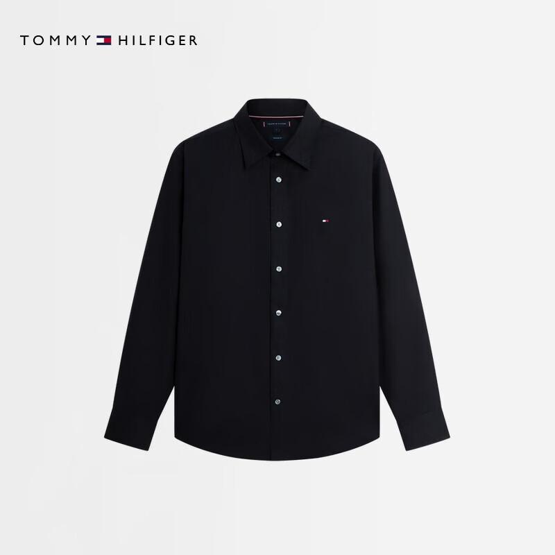 Tommy Hilfiger Men's Pure Cotton Wrinkle-Free Long-Sleeve Shirt