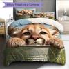 Cougar Pattern Bedding Home Decoration Birthday Gift (1 * duvet cover + 2 * pillowcase, without core)