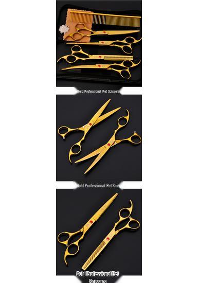 Pet Grooming Curved Scissors Set, Large 7.0 Inch, Colorful Beauty Scissors