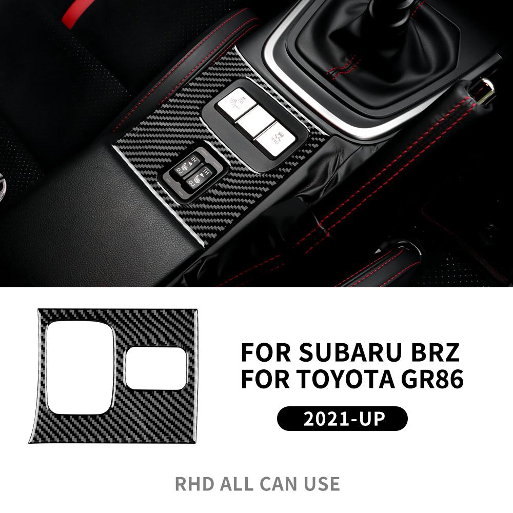 Real Carbon Fiber Seat Heat Button Sticker For Subaru BRZ Toyota GR86    2024 Interior Trim  Accessories Car Styling