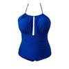 Plus Size Tankini Swimwear Women 2025 1-Piece Swimsuit Control Abdomen Halter Sexy Bikini Large Size Bathing Suit 4XL Beachwear