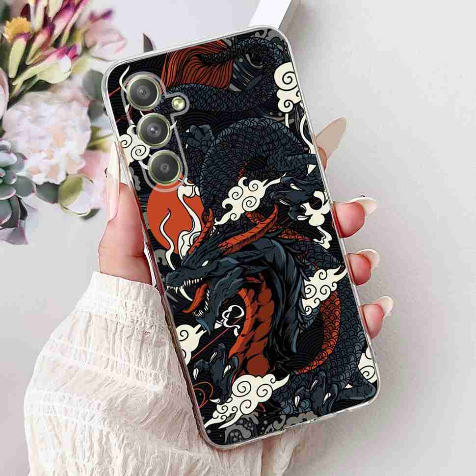 For Samsung Galaxy A54 5G 6.4"Case Fierce Dragon Tiger Soft Silicone TPU Cover For Samsung A54 A54 SM-A546E Phone Cases Fundas