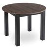 Harry Round Extendable Table 102-142 Cm Walnut/Black Modern Loft