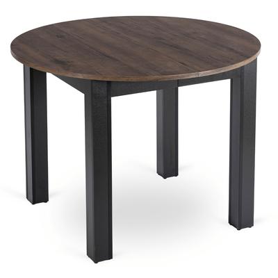 Harry Round Extendable Table 102-142 Cm Walnut/Black Modern Loft