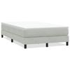 Box Spring Bed Without Mattress Light Grey 120 X 210 Cm Velvet