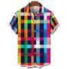Cartoon Angry Expression Print Short Sleeve Shirt, Loose Comfortable Breathable Lapel Cardigan, Trendy Top for Vacation and Casual Wear