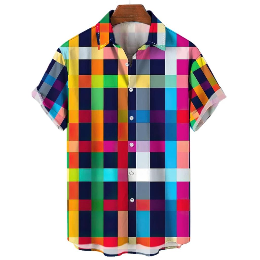 Cartoon Angry Expression Print Short Sleeve Shirt, Loose Comfortable Breathable Lapel Cardigan, Trendy Top for Vacation and Casual Wear